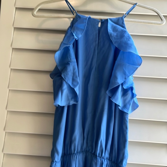 Dress Mini Blue Flutter Sleeveless - Picture 3 of 6